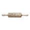 Dancing Santa Embossed Rolling Pin - Handled Baking Accessory for Christmas - Natural Wood - 14" Long